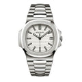 Patek Philippe Nautilus Silvery White Dial Stainless Steel Mens Watch 5711-1A-011