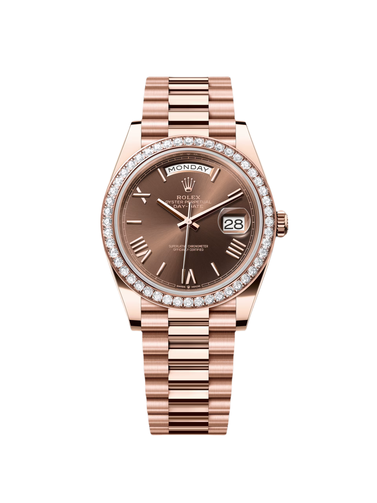 RLX   Day-Date 40mm Chocolate Roman Dial 228345rbr-0009
