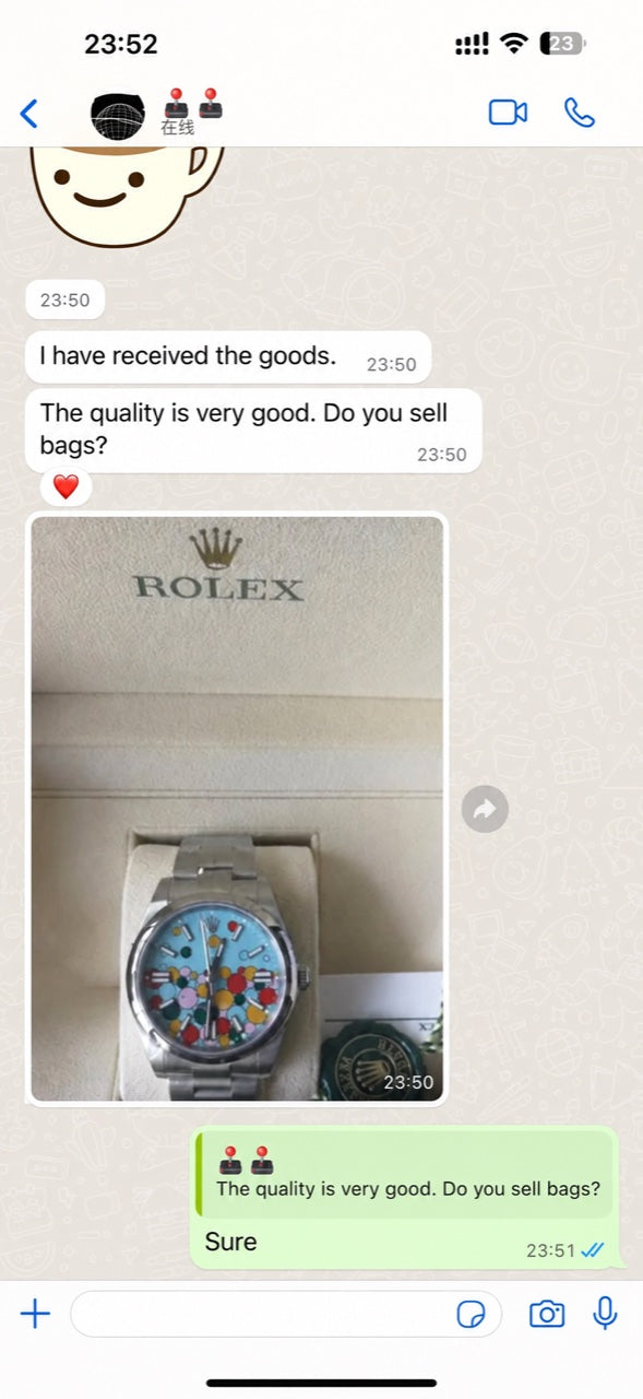Customer feedback with a delivered watch