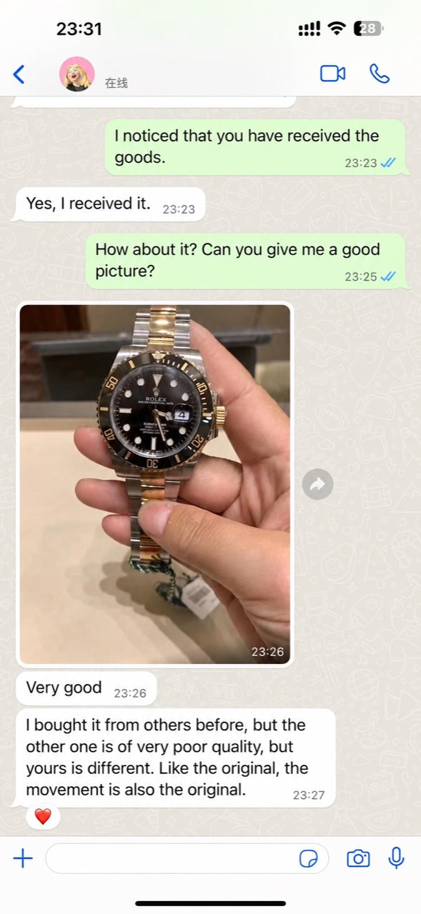Customer feedback with a delivered watch
